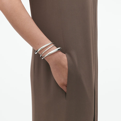 Mercy Big Twist Silver Bangle