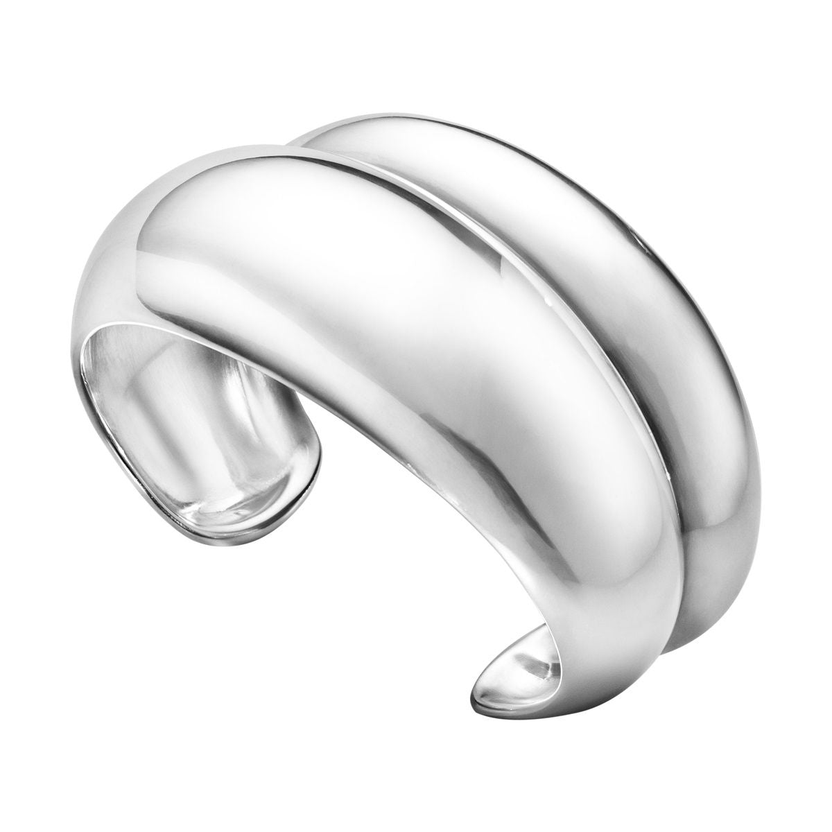 Medium Curve Silver Bangle