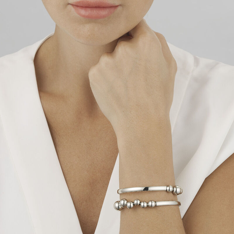 Moonlight Grapes Silver Bangle